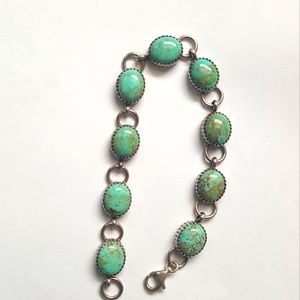 Antique Vintage Navajo Sterling turquoise southwestern handcrafted bracelet